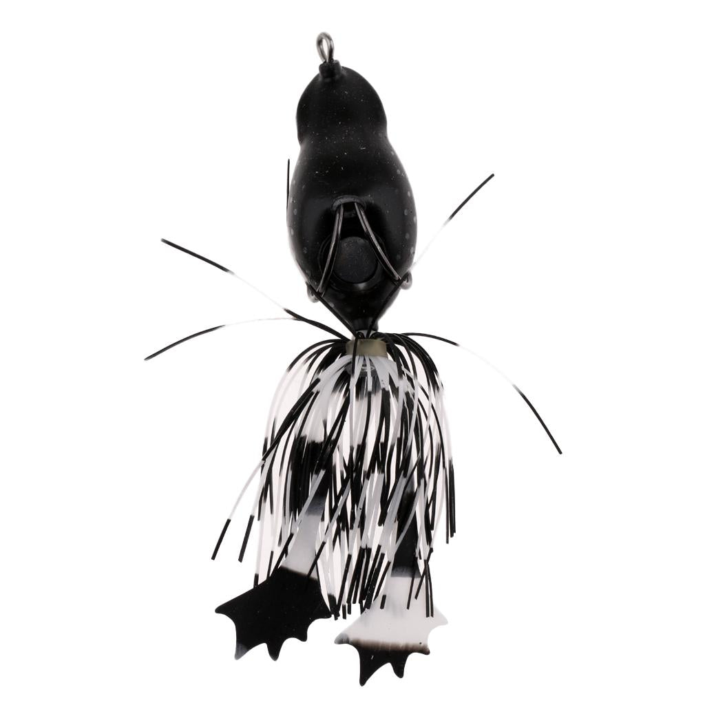 Frog Fishing Lures Soft Hook Baits Topwater Crankbait with Threads Skirts C3