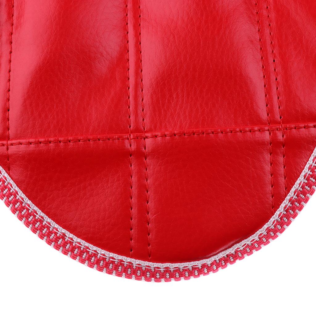 PU Boxing Protective Gear Set Shin Leg Chest Guard Helmet Groin Guard Red