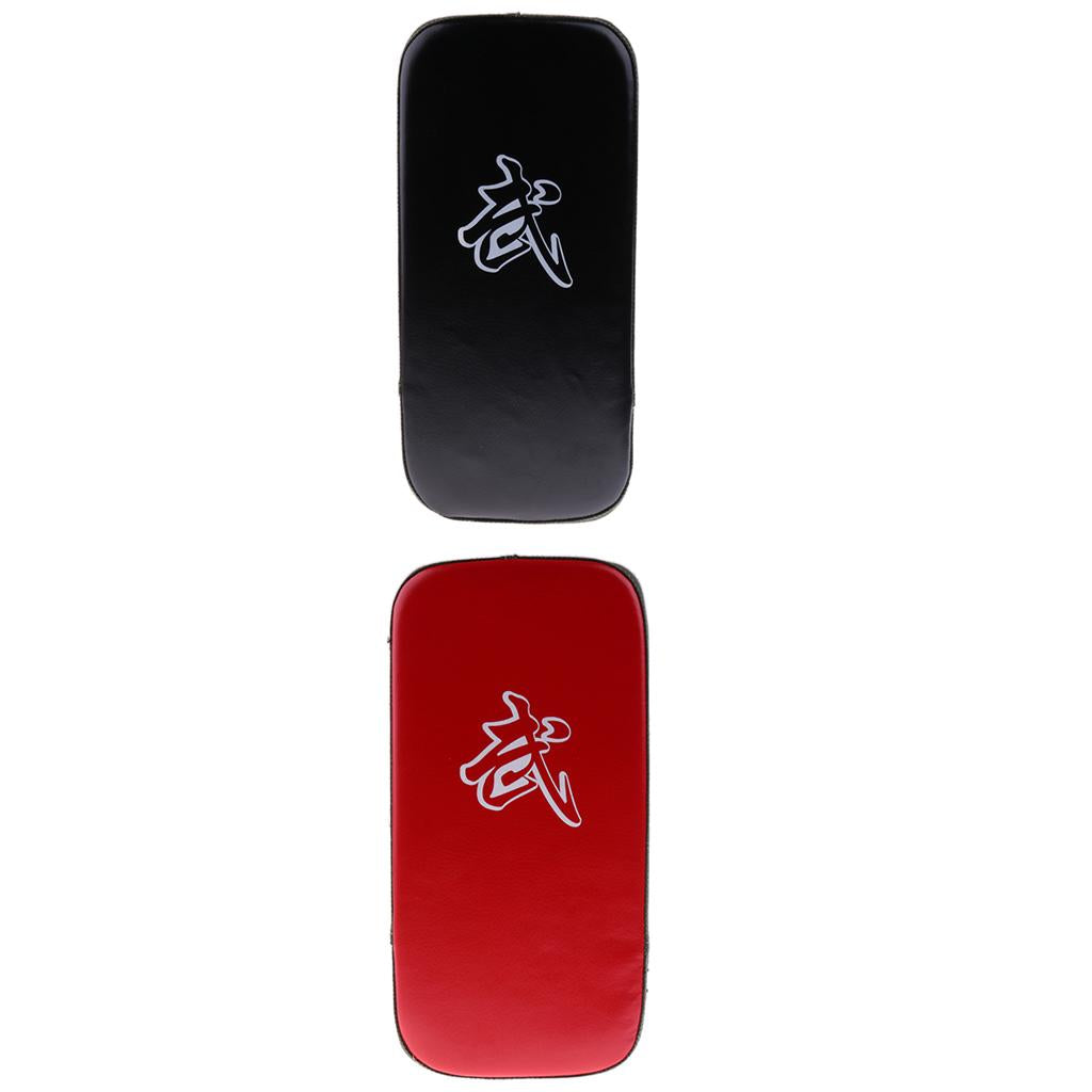 PU Leather Boxing Foot Target Punch Focus Pad MMA Muay Thai Training Black