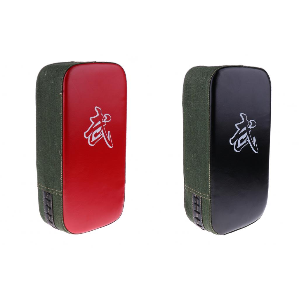 PU Leather Boxing Foot Target Punch Focus Pad MMA Muay Thai Training Black