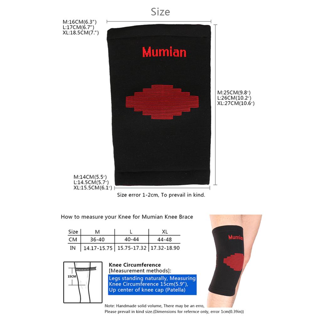 Classic Red Black Color knitting Keep Warm Sports Knee Sleeve Brace XL