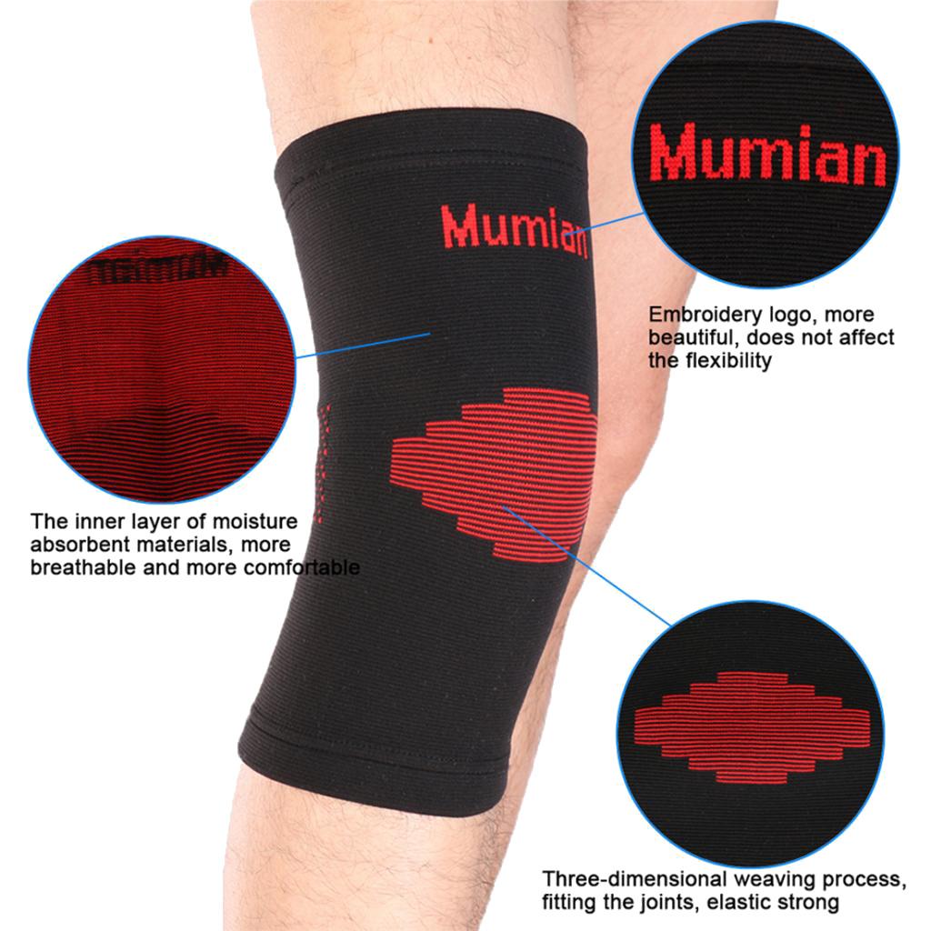 Classic Red Black Color knitting Keep Warm Sports Knee Sleeve Brace XL
