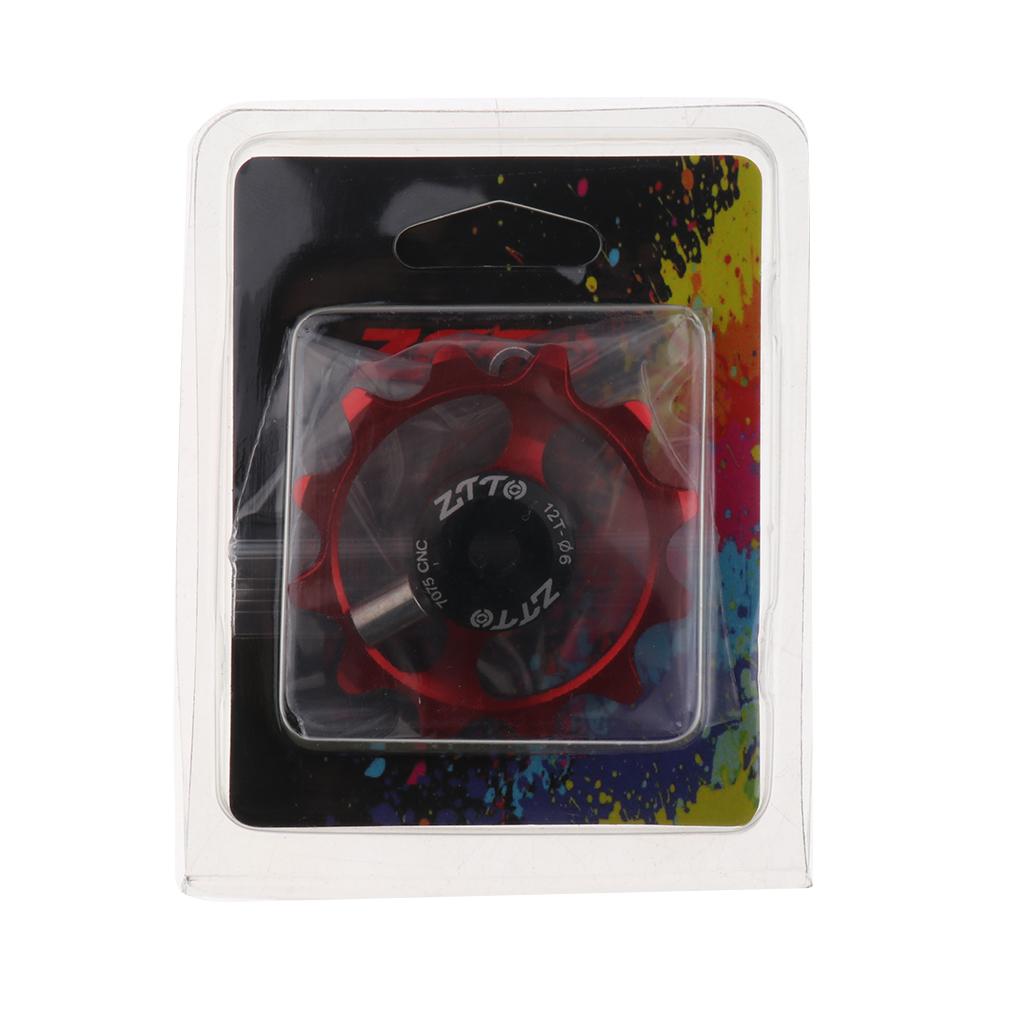 Bike Jockey Wheel Bicycle Rear Derailleur Ceramic 12T Guide Wheel Red