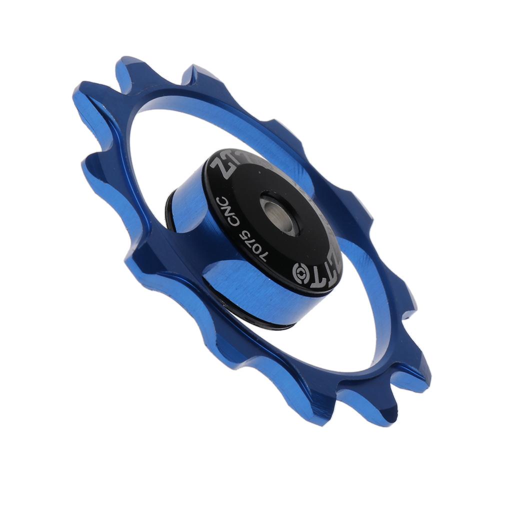 Bike Jockey Wheel Bicycle Rear Derailleur Ceramic 12T Guide Wheel Blue