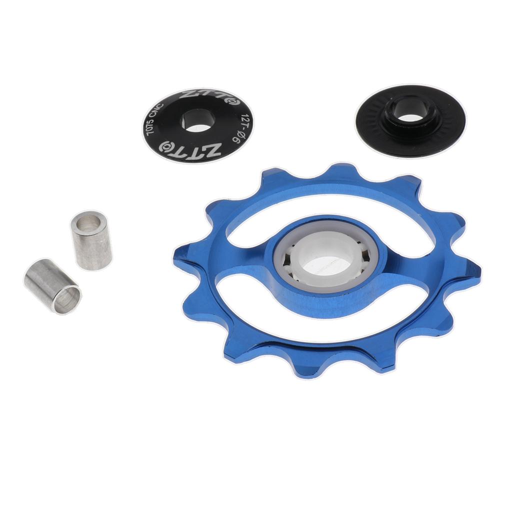 Bike Jockey Wheel Bicycle Rear Derailleur Ceramic 12T Guide Wheel Blue