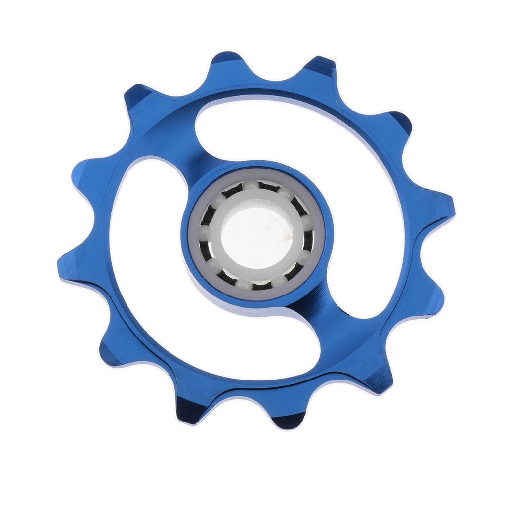 Bike Jockey Wheel Bicycle Rear Derailleur Ceramic 12T Guide Wheel Blue