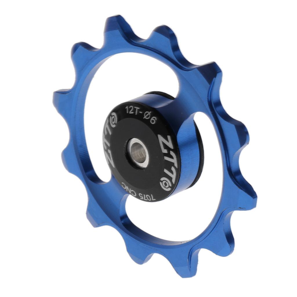 Bike Jockey Wheel Bicycle Rear Derailleur Ceramic 12T Guide Wheel Blue