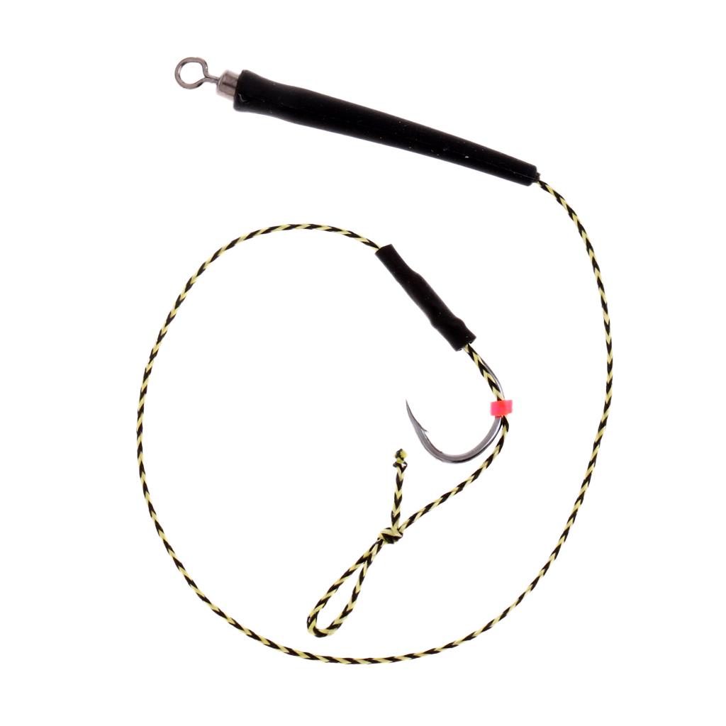 10Pcs Fishing Hair Rigs Assorted Hand Tied Carp Fishing Barbless Hooks 9#