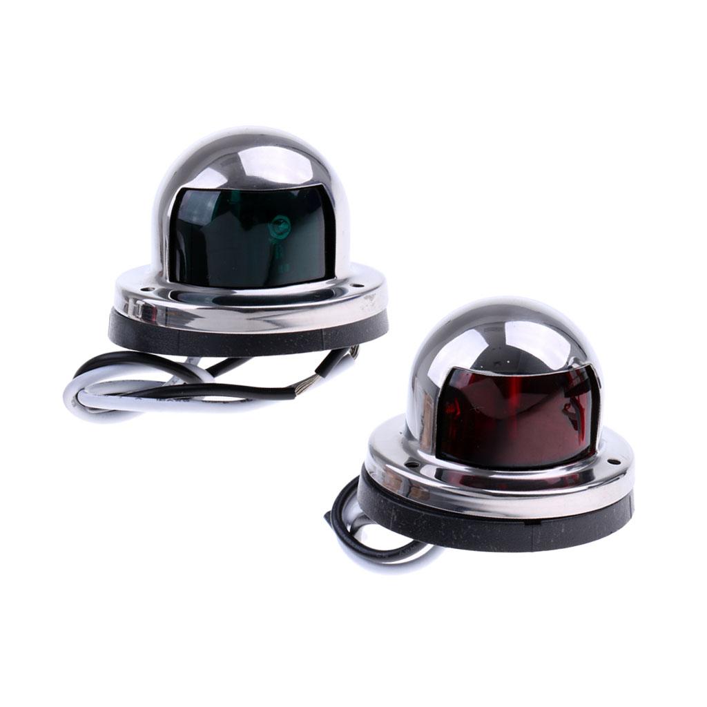 1Pair Marine Boat Yacht Light Stainless LED Navigation Sailing Signal Lights