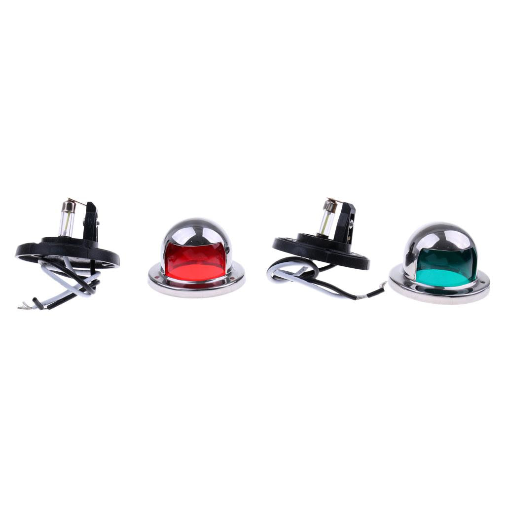 1Pair Marine Boat Yacht Light Stainless LED Navigation Sailing Signal Lights