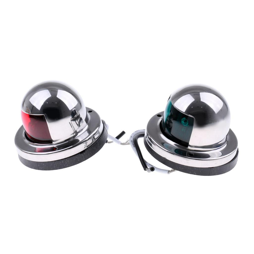 1Pair Marine Boat Yacht Light Stainless LED Navigation Sailing Signal Lights
