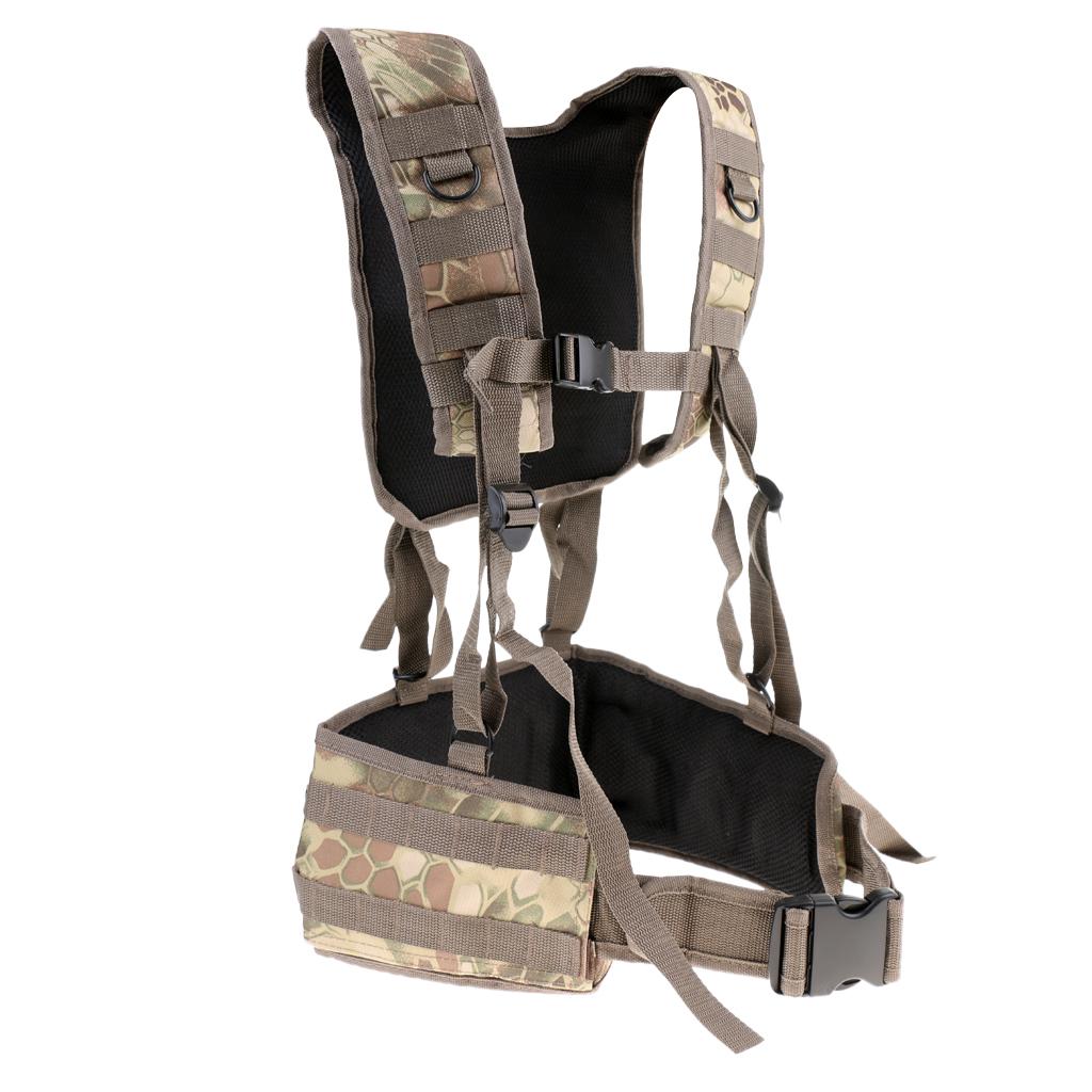 Tactical Molle Combat Vest with Battle Belt Hunting Harness Vest Camo