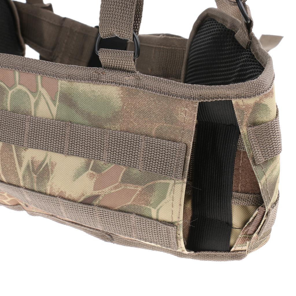 Tactical Molle Combat Vest with Battle Belt Hunting Harness Vest Camo