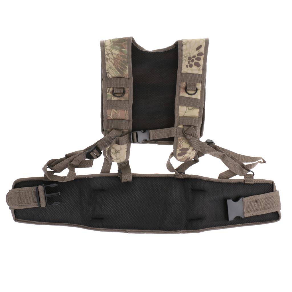Tactical Molle Combat Vest with Battle Belt Hunting Harness Vest Camo