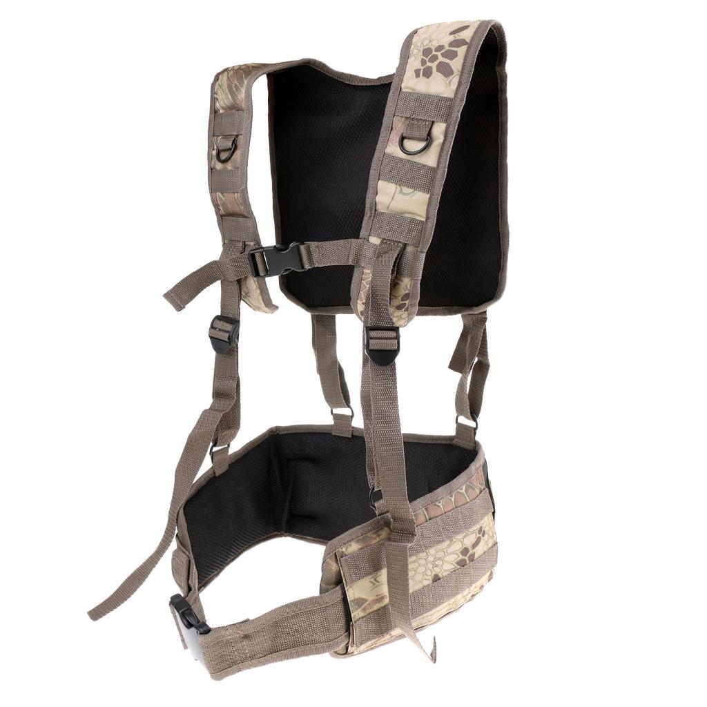 Tactical Molle Combat Vest with Battle Belt Hunting Harness Vest Camo