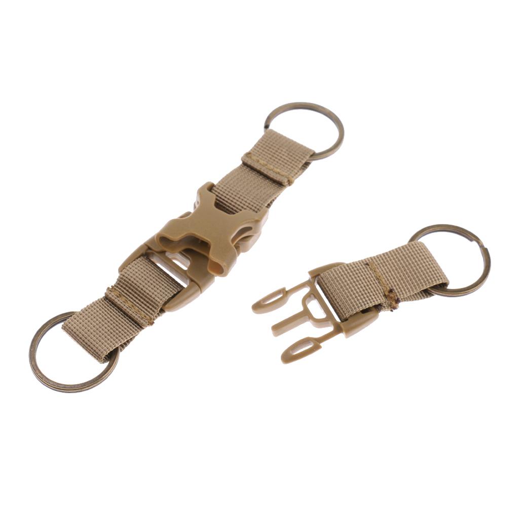 Outdoor Tactics Carabiner High Strength Nylon Backpack key Khaki