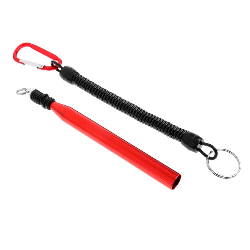 Wacky Worm Rig Tool Lures O-Ring Tool with 10 Orings Fishing Lanyard Red