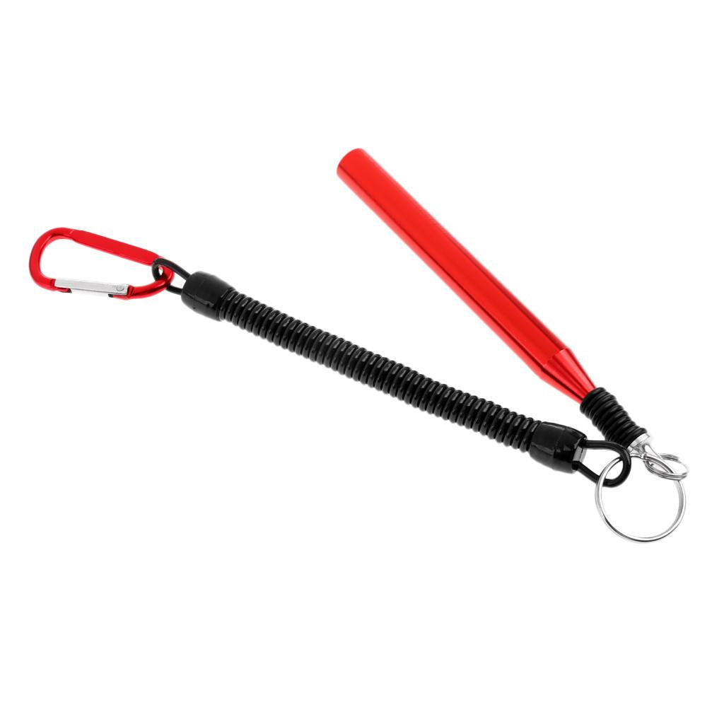 Wacky Worm Rig Tool Lures O-Ring Tool with 10 Orings Fishing Lanyard Red