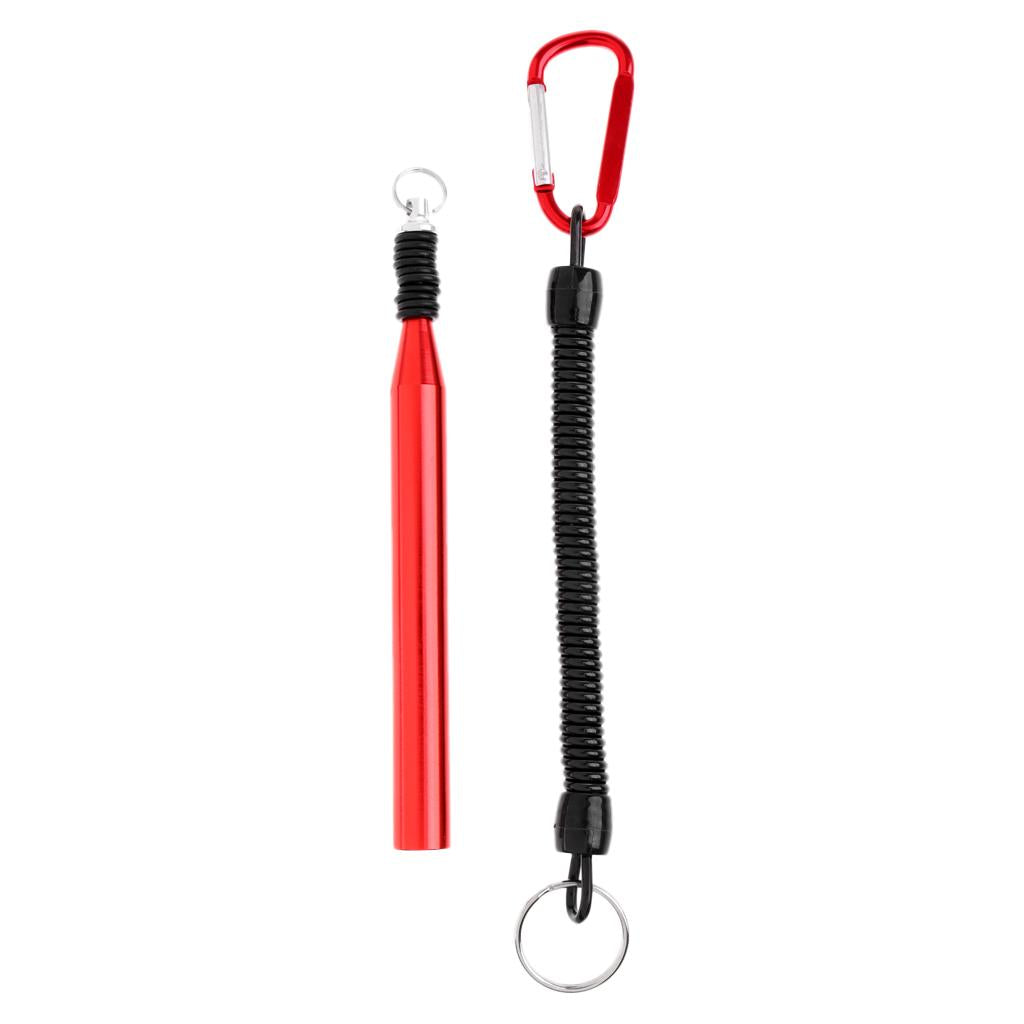 Wacky Worm Rig Tool Lures O-Ring Tool with 10 Orings Fishing Lanyard Red