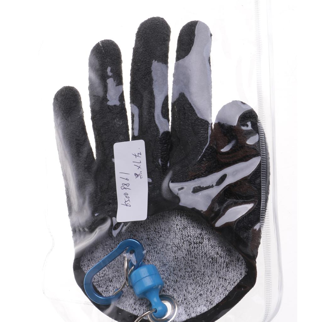 Fishing Gloves for Handing Fish Safety with Magnet Release XL Left Hand