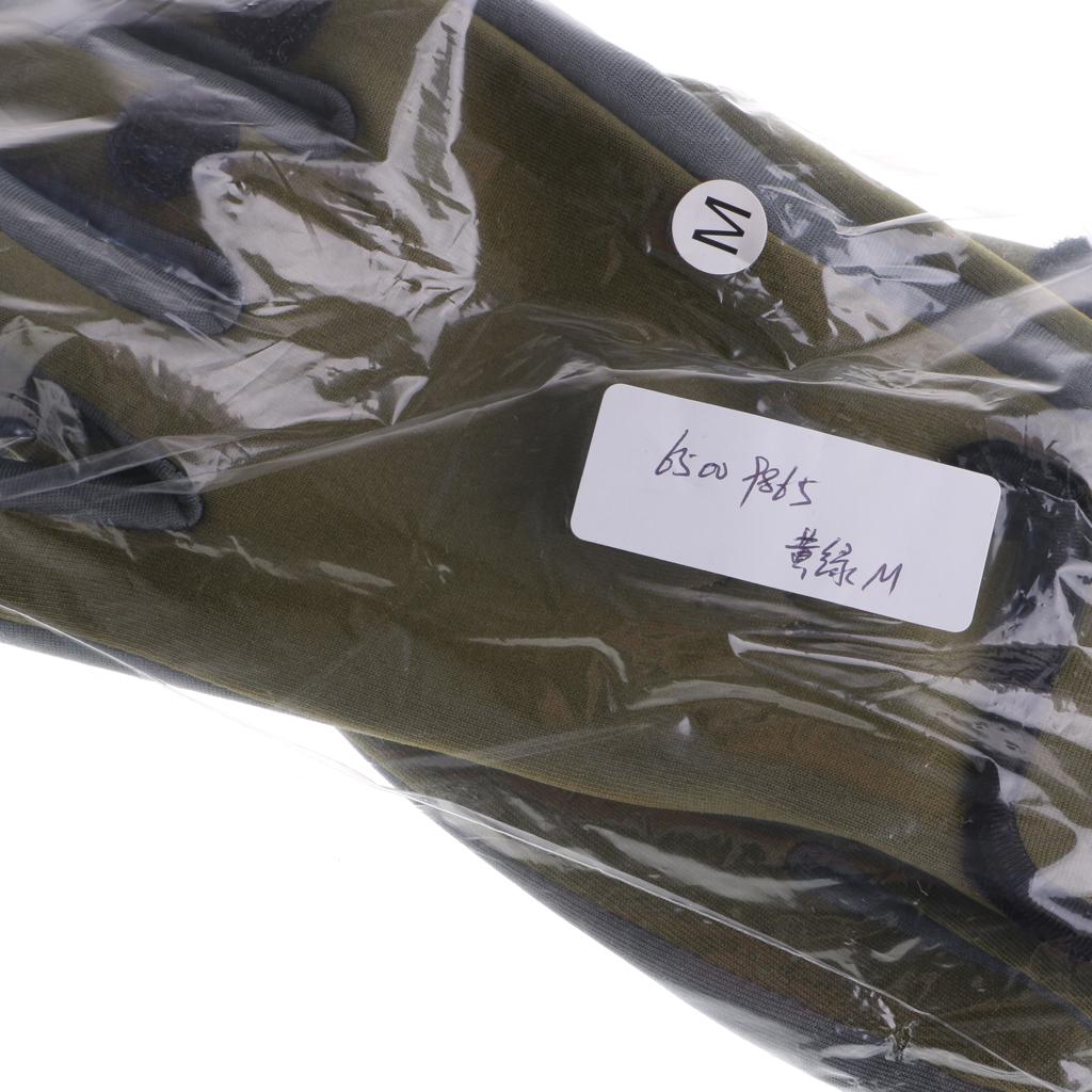 1 Pair Fishing Gloves Anti Slip Warm Cycling 3 Half-Finger Gloves M Green