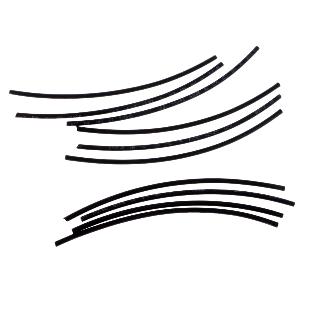 10Pcs Fishing Rig Making Heat Shrink Rig Tubes Sleeve Hook Connector Black