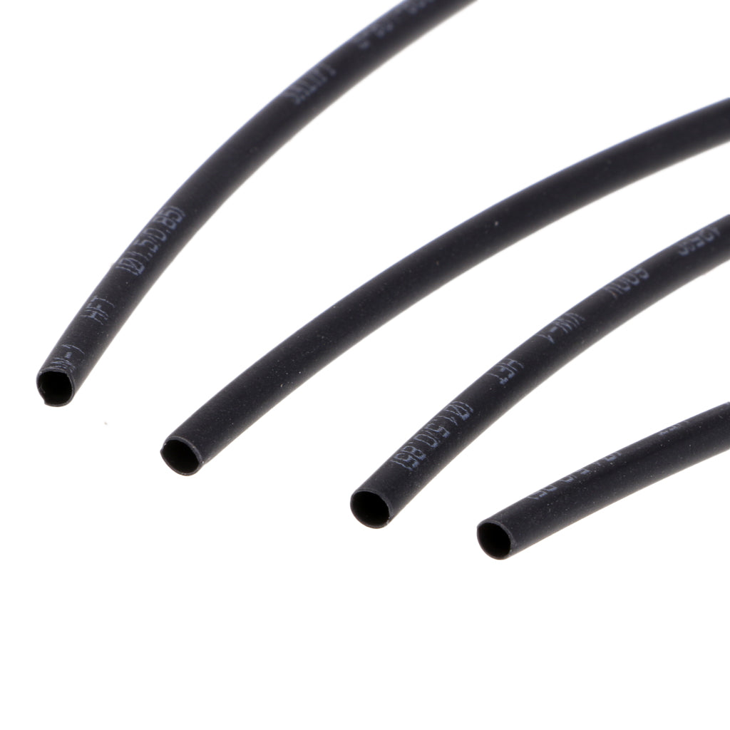 10Pcs Fishing Rig Making Heat Shrink Rig Tubes Sleeve Hook Connector Black