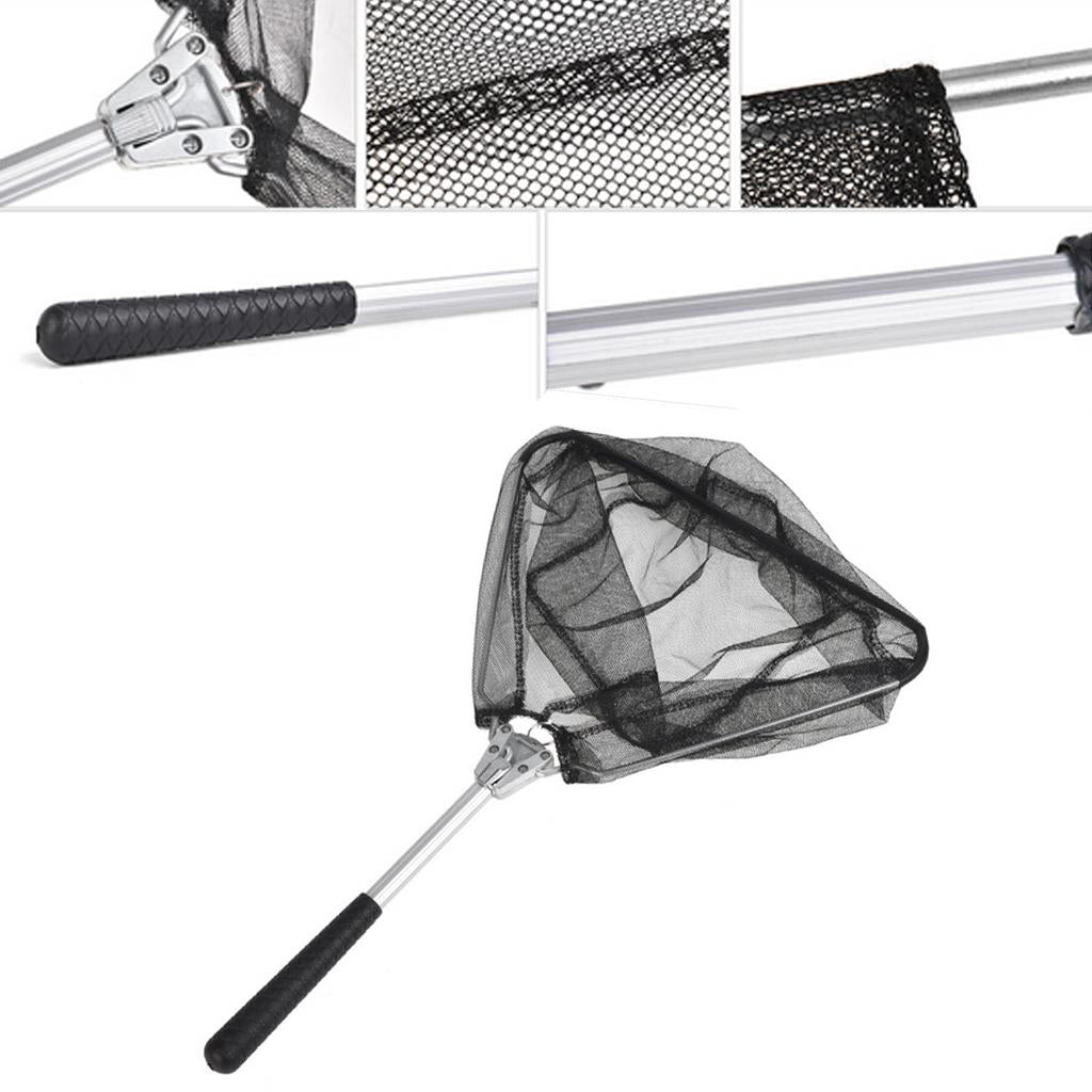 Aluminum Alloy 50cm Fishing Net Telescoping Foldable Landing Net Nylon Mesh