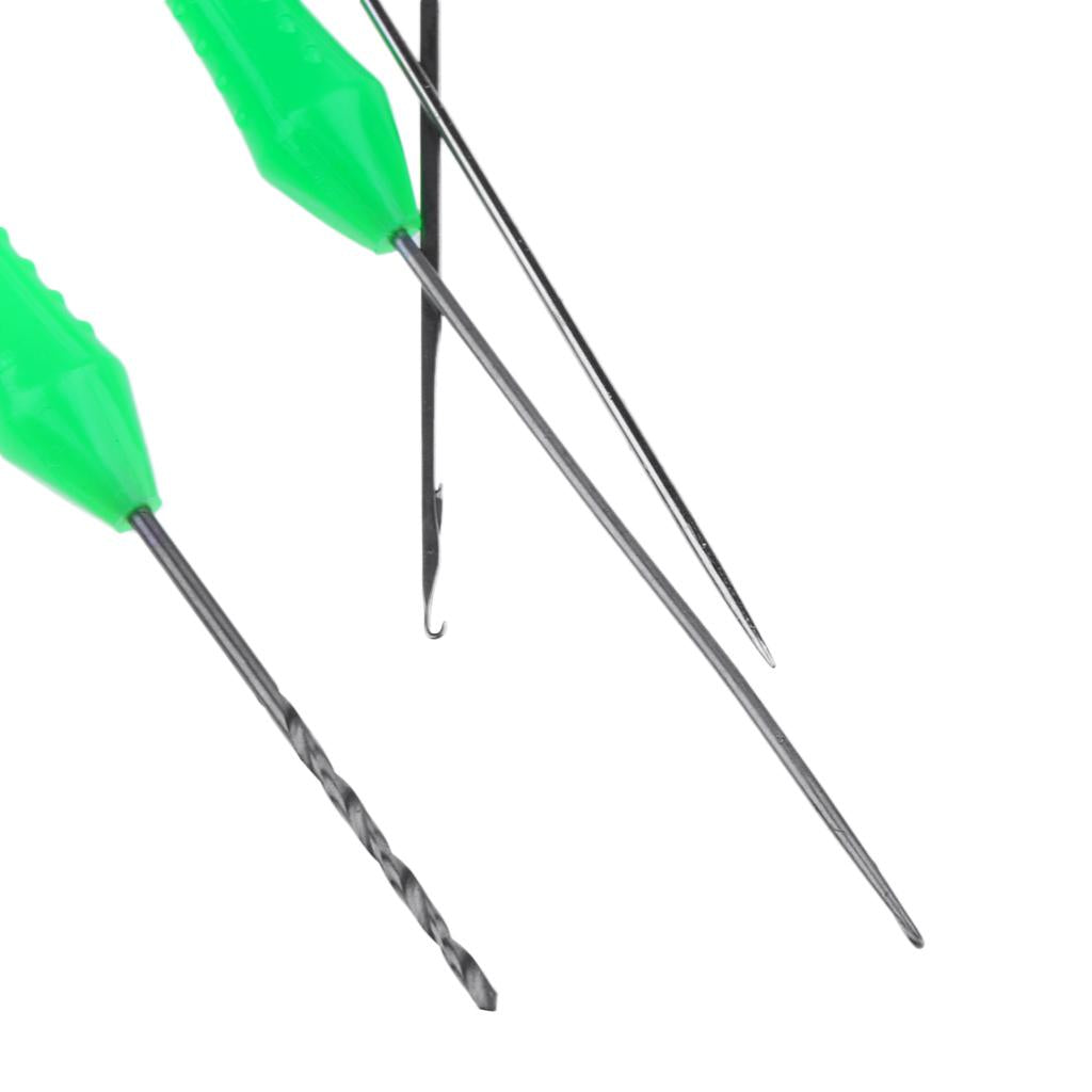 Hook Needle + Stringer Needle + Drill Needle Fishing Rigging Bait Needle Kit