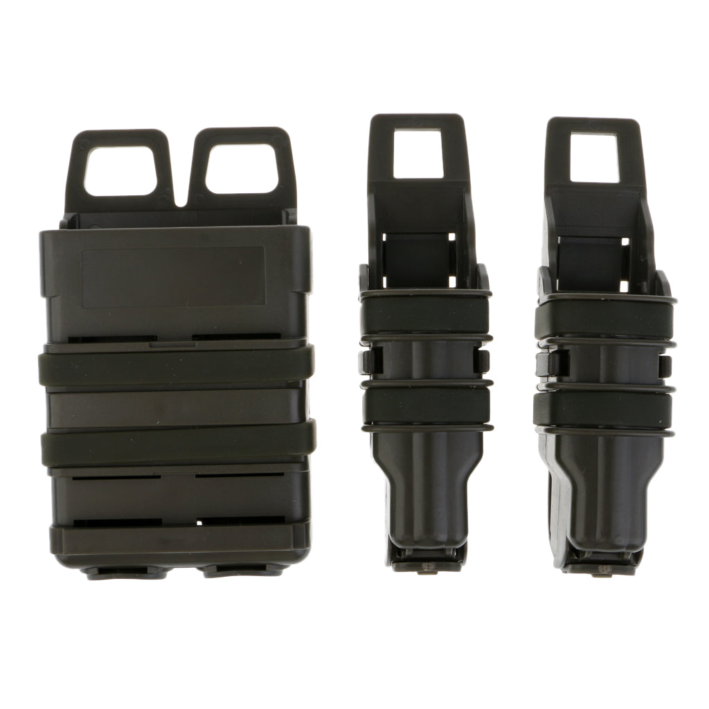 2 in 1 Tactical Fast Mag Pouch Holster Set Pack Bag Tool Pocket Green