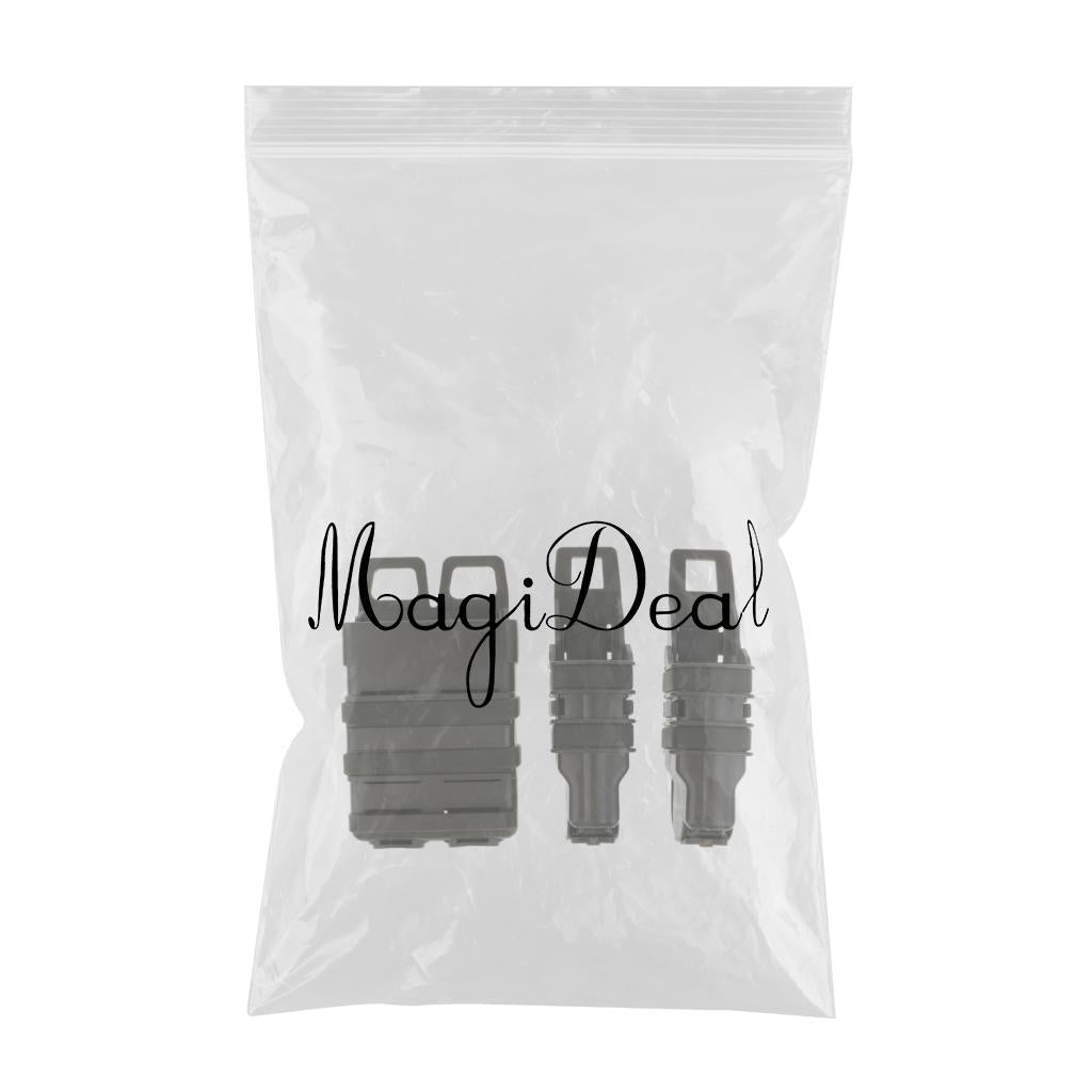 2 in 1 Tactical Fast Mag Pouch Holster Set Pack Bag Tool Pocket Green