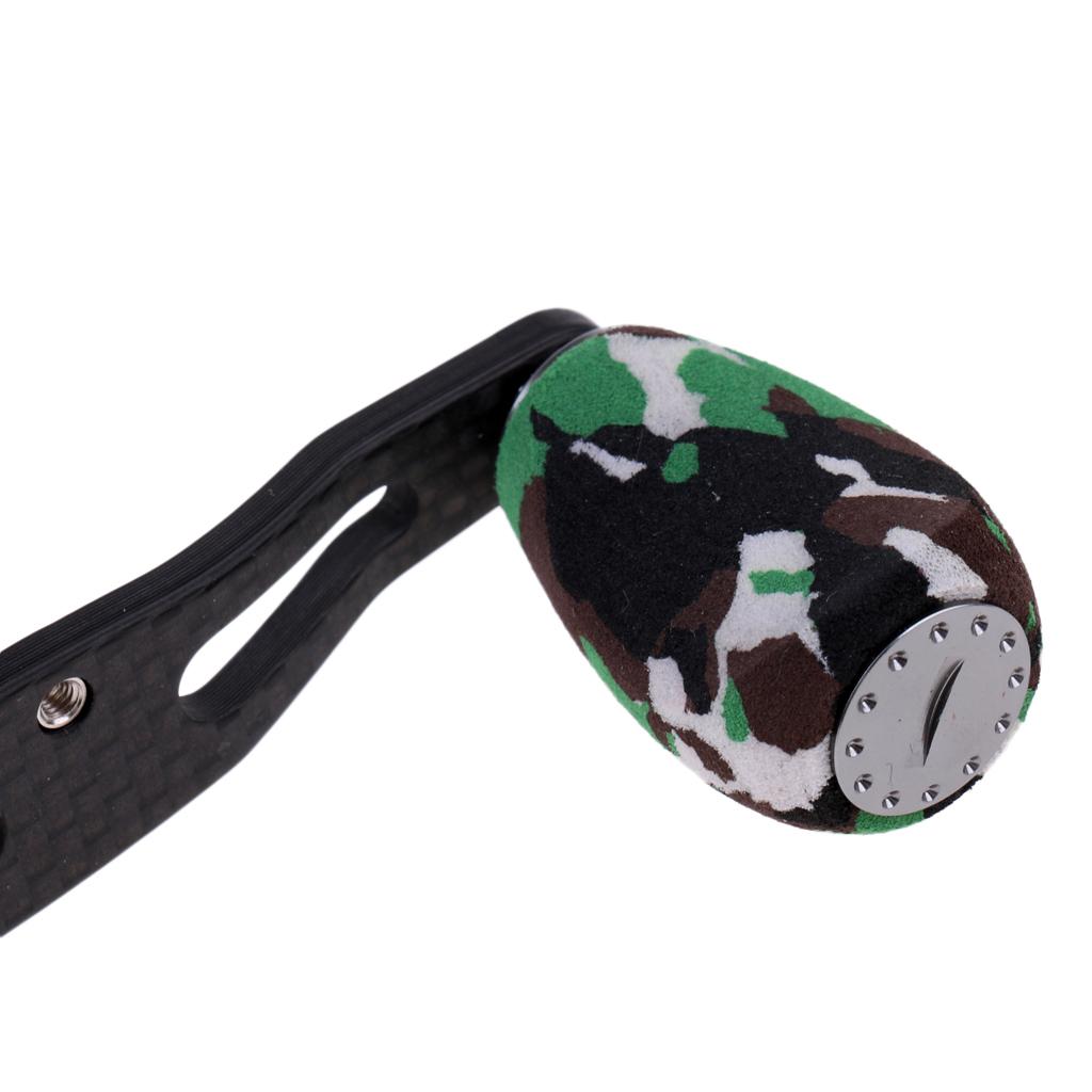 Carbon Fiber Fishing Reel Handle DIY for Baitcasting Reel Replacement Green