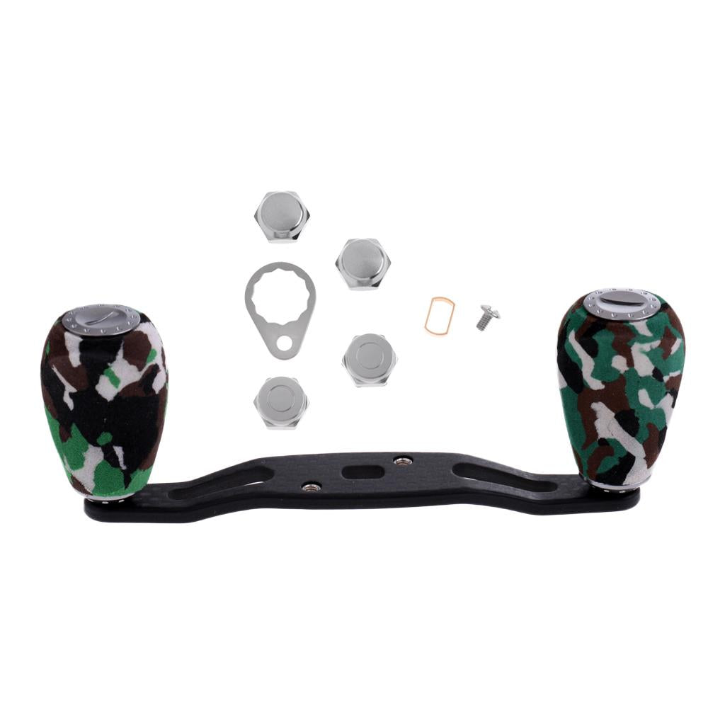 Carbon Fiber Fishing Reel Handle DIY for Baitcasting Reel Replacement Green