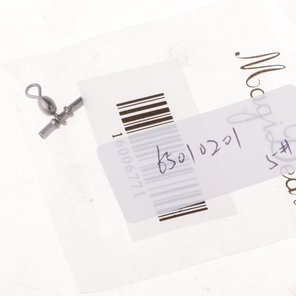 10pcs Fishing Crimp Swivel Cross-line Crane Swivel Tackle Connector 5