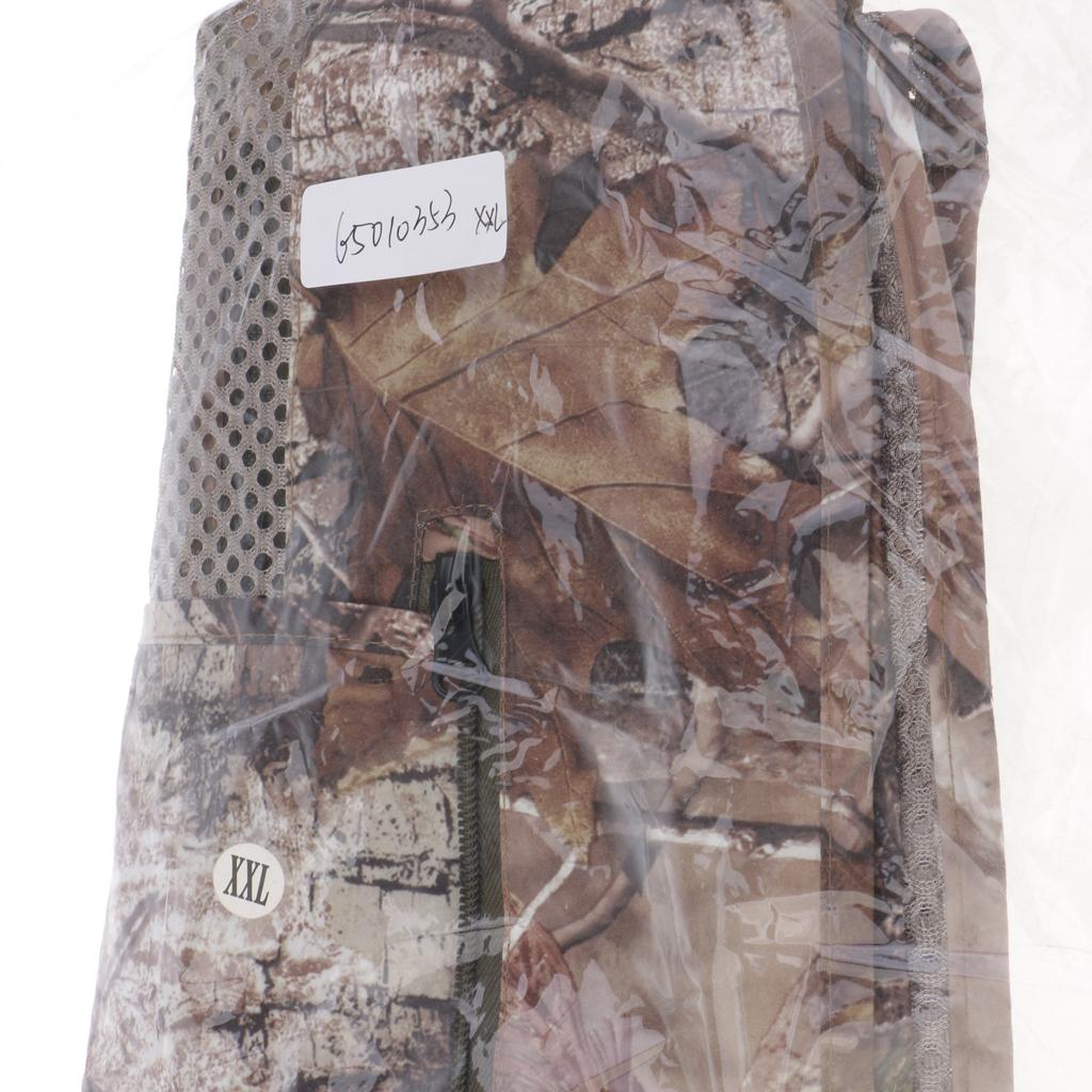 Multi-Pocket Fishing Hunting Mesh Vest Quick-Drying Photography Jacket XXL