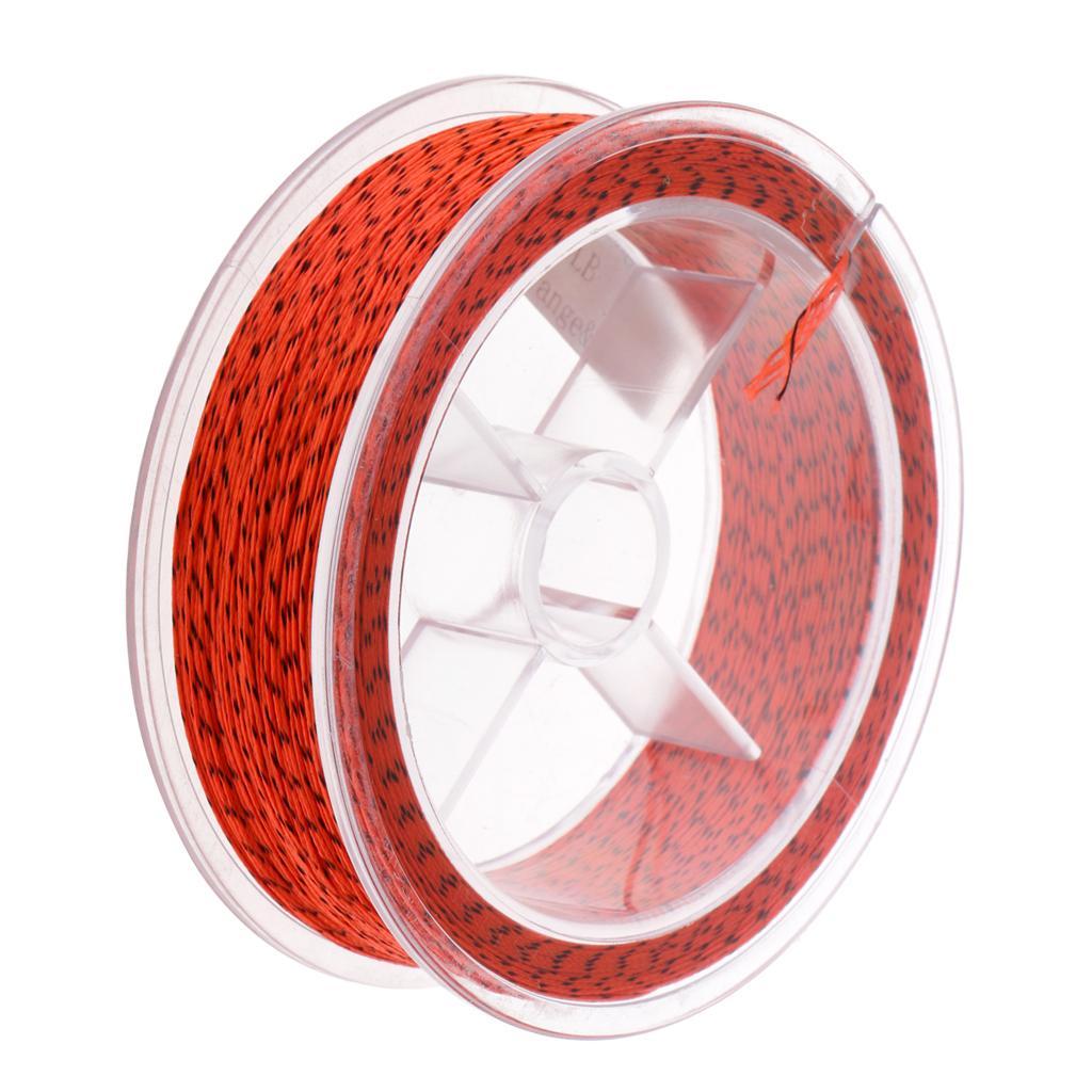 Fly Fishing Backing Line 100M 20LB High Strength Braid Fly Line Black Orange