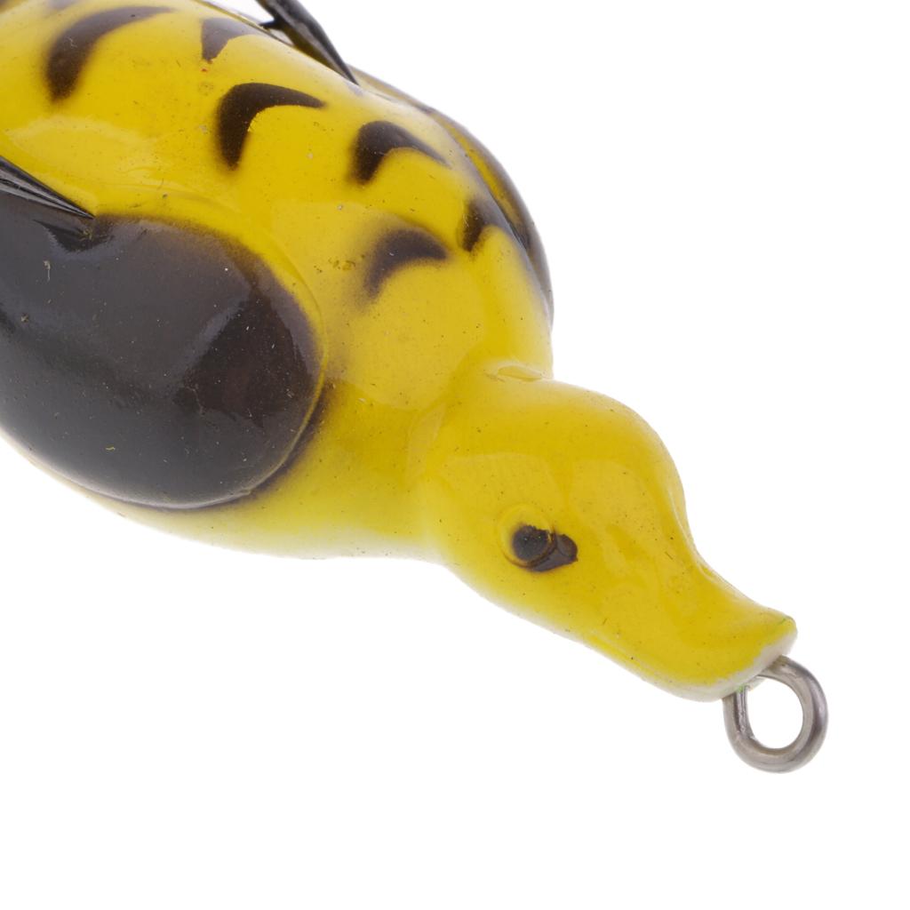 Little Duck Fishing Lure Bait Crankbaits Silicone Tackle 2.8inch Yellow
