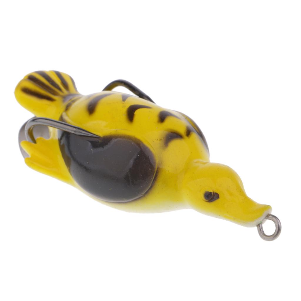 Little Duck Fishing Lure Bait Crankbaits Silicone Tackle 2.8inch Yellow