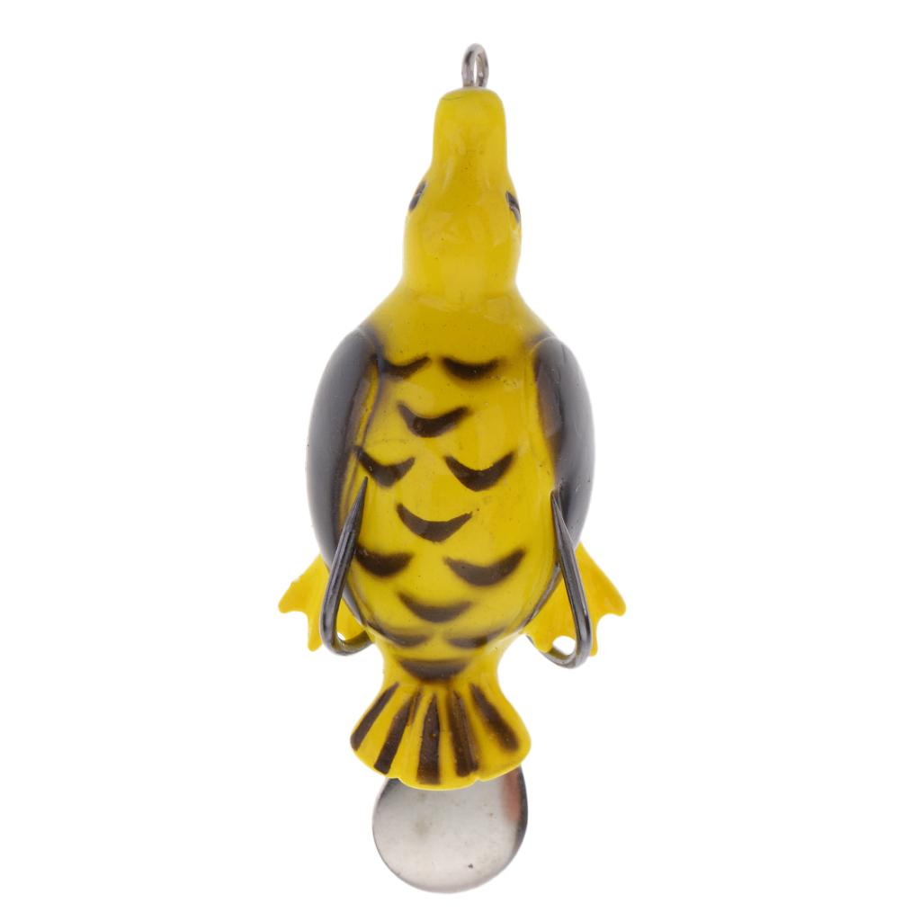 Little Duck Fishing Lure Bait Crankbaits Silicone Tackle 2.8inch Yellow