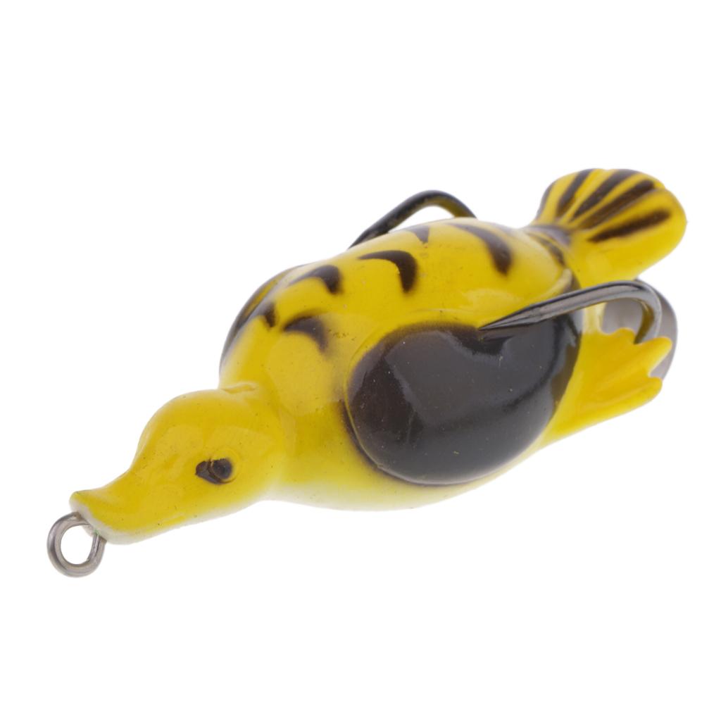 Little Duck Fishing Lure Bait Crankbaits Silicone Tackle 2.8inch Yellow