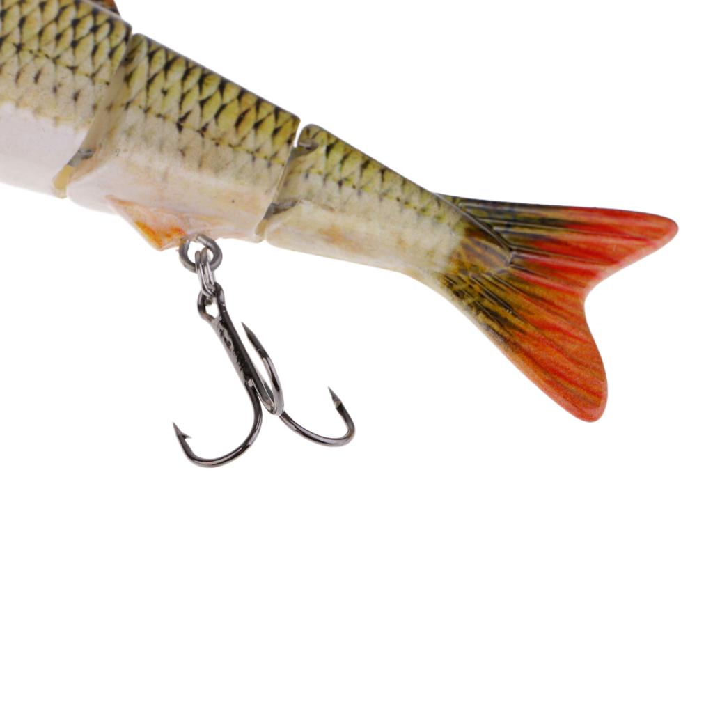 5pcs Multi Jointed Bass Striper Crappie Fishing Bait Swimbait Lure Life-like