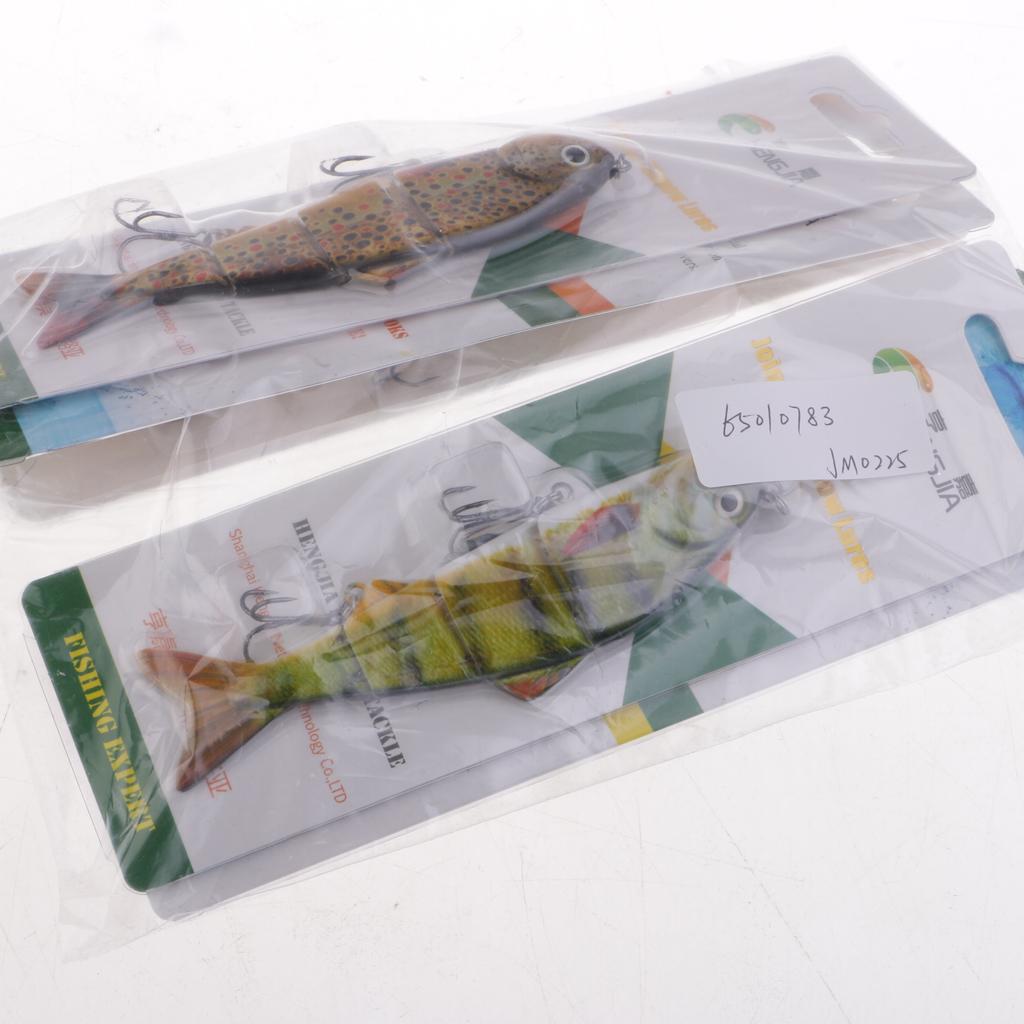 5pcs Multi Jointed Bass Striper Crappie Fishing Bait Swimbait Lure Life-like