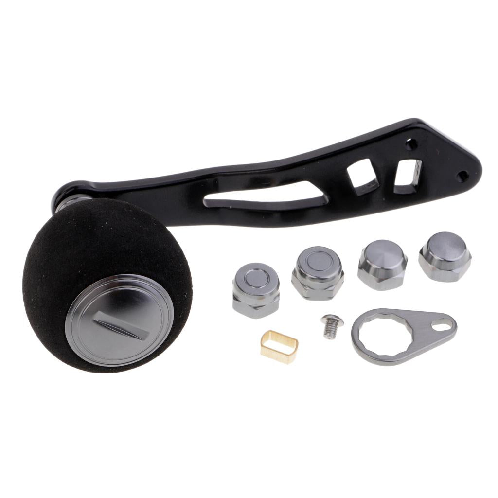 Power Fishing Reel Handle Knob Drum Baitcasting Reel Handle Rocker Arm Gray