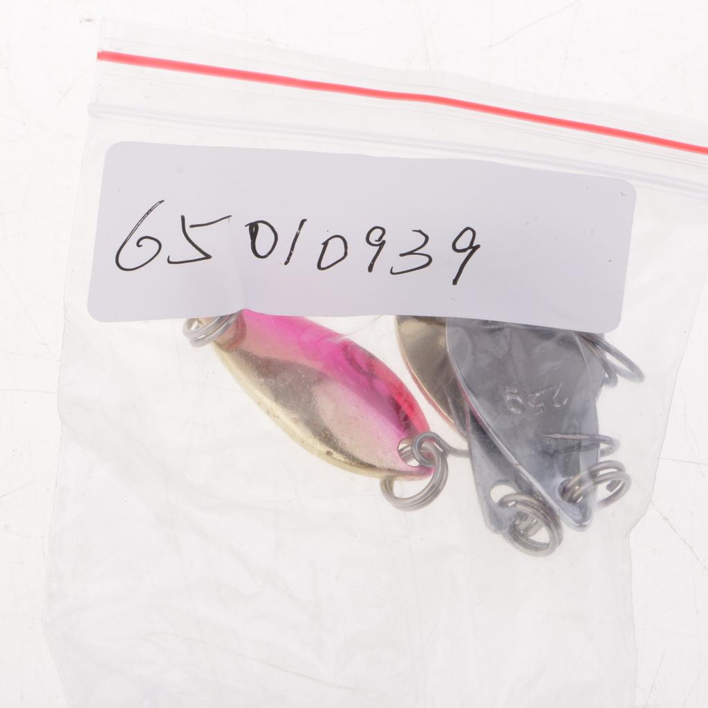 4Pcs Fly Fishing Sequins Lure Bait Set Spinner Spoon Hard Paillette Baits