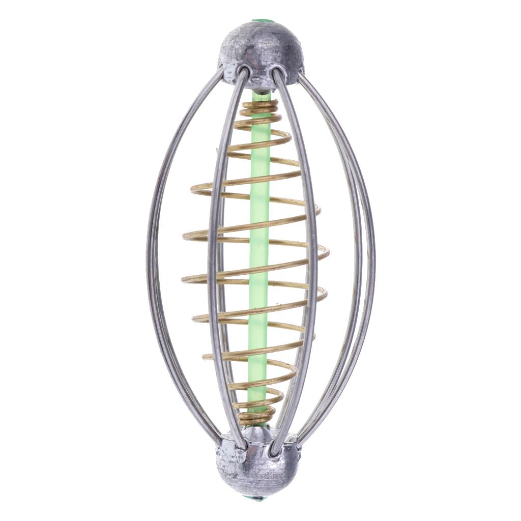 Fishing Baits Cage Spring Lure Inline Hanging Feeder 47g with spring