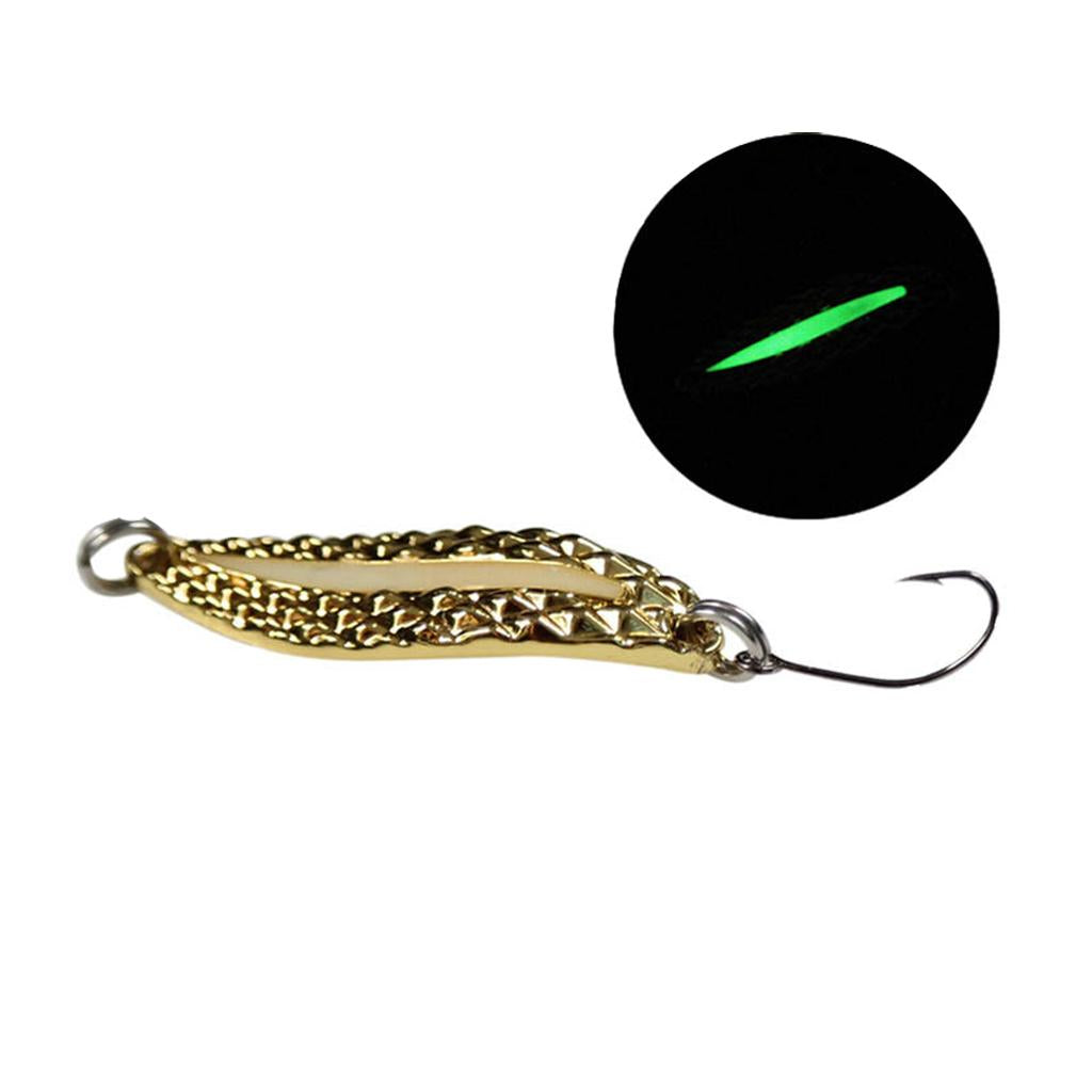 10pcs Fishing Baits Metal Spinner Spoon Fishing Lures Sequins 3.5g Luminous