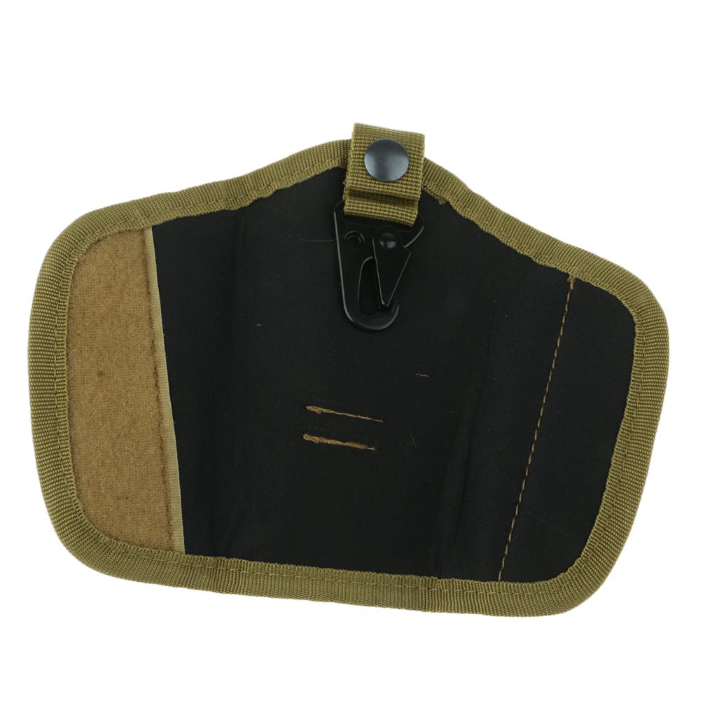 Oxford Silent Key Holder Pouch Nylon w/Flaps and Duty Belt Loop Khaki