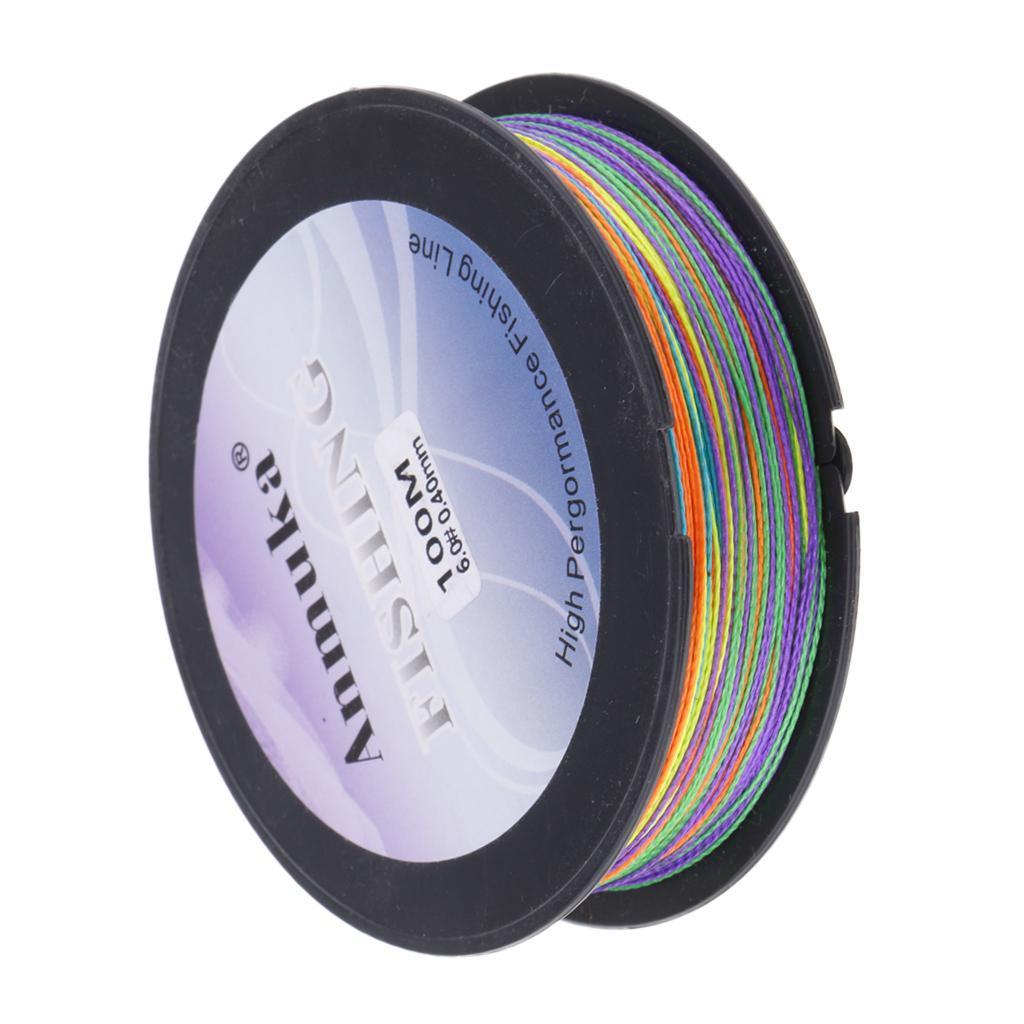 100m Fishing Line Braided Line Multicolor Line 4 Stands PE Line 1m-1color 6#