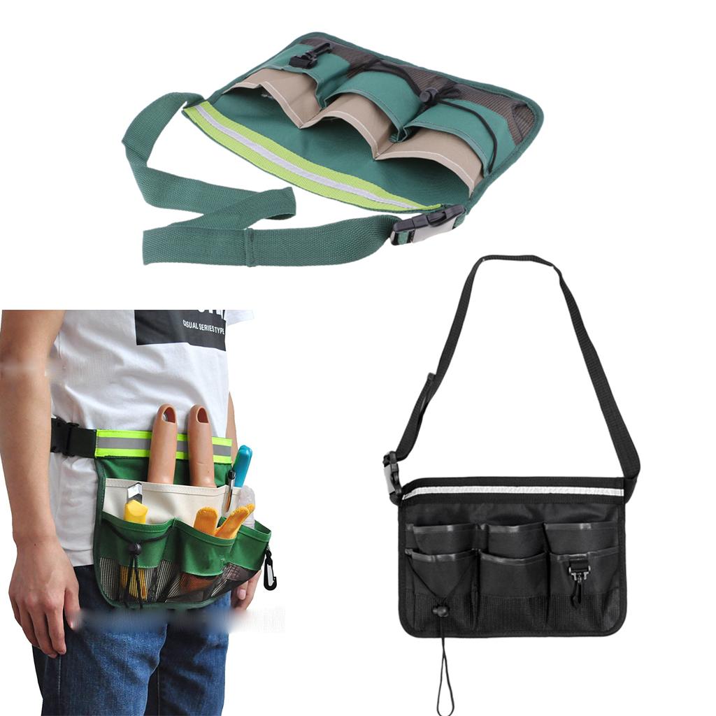 Gardening Tools Belt Bags 8 Pockets Garden Waist Bag Hanging Pouch Green