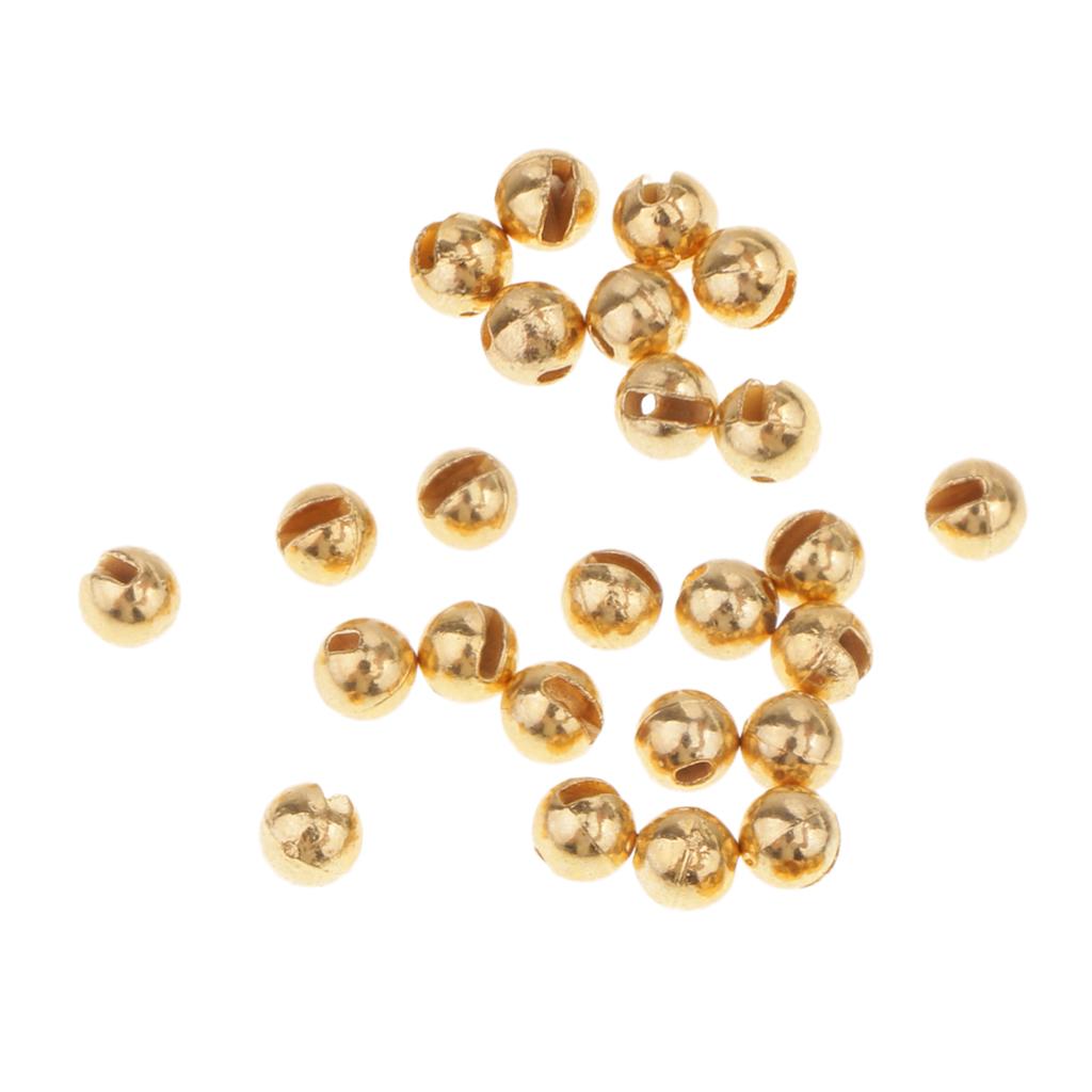 25pcs Fly Tying Slotted Tungsten Beads Heavy Nymphs Head Ball Beads 3.0mm